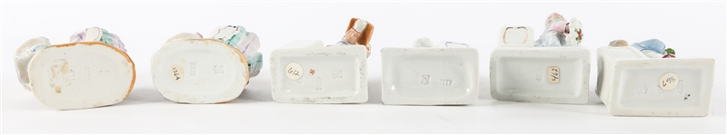CONTA & BOEHME PORCELAIN MATCH STRIKERS - LOT OF 6