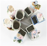 CONTA & BOEHME PORCELAIN MATCH STRIKERS - LOT OF 6