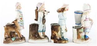 CONTA & BOEHME PORCELAIN MATCH STRIKER - LOT OF 4