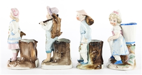 CONTA & BOEHME PORCELAIN MATCH STRIKER - LOT OF 4