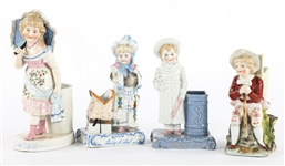 CONTA & BOEHME PORCELAIN MATCH STRIKERS - LOT OF 4