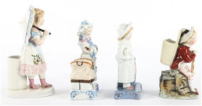 CONTA & BOEHME PORCELAIN MATCH STRIKERS - LOT OF 4