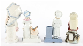 CONTA & BOEHME PORCELAIN MATCH STRIKERS - LOT OF 4