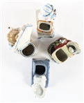 CONTA & BOEHME PORCELAIN MATCH STRIKERS - LOT OF 4