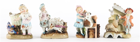 PORCELAIN MATCH STRIKERS - LOT OF 4