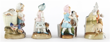 PORCELAIN MATCH STRIKERS - LOT OF 4