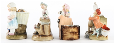 PORCELAIN MATCH STRIKERS - LOT OF 4