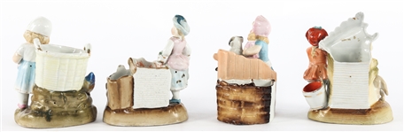 PORCELAIN MATCH STRIKERS - LOT OF 4