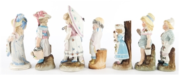 CLASSICAL PORCELAIN FIGURINES - LOT OF SEVEN