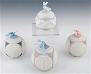 LLADRO PORCELAIN ORNAMENTS - LOT OF 4