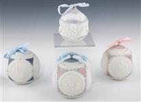 LLADRO PORCELAIN ORNAMENTS - LOT OF 4