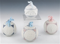 LLADRO PORCELAIN ORNAMENTS - LOT OF 4