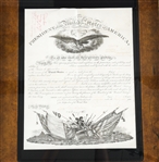 19TH C. OFFICIAL COPY OF LINCOLN ERA PROMOTION DOCUMENT