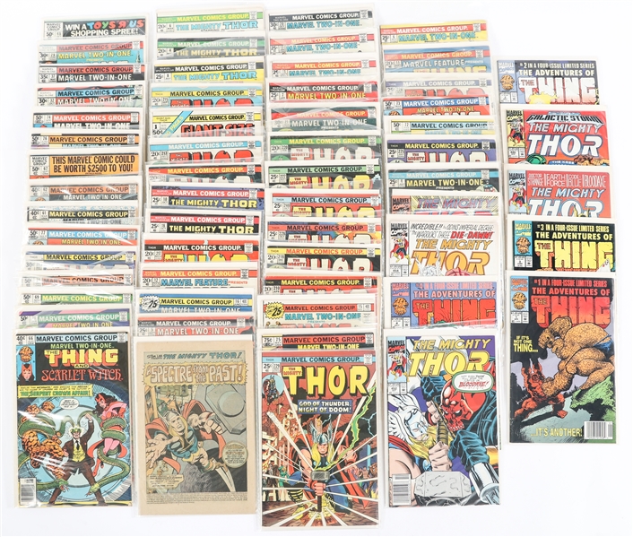 MARVEL THE THING & THE MIGHTY THOR COMIC BOOKS