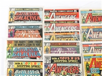 MARVEL BATTLESTAR GALACTICA & THE AVENGERS COMIC BOOKS