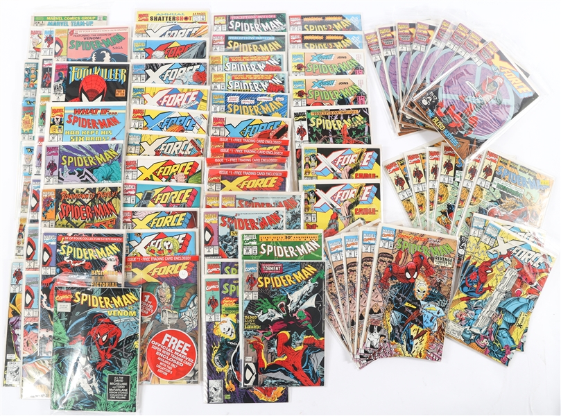 MARVEL SPIDER-MAN AND X-FORCE COMIC BOOKS - LOT OF 60+