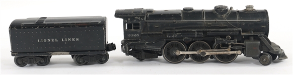 LIONEL O GAUGE LOCOMOTIVE AND TENDER SET