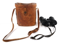 WWII ERA US M19 BINOCULARS WITH M44 LEATHER CASE