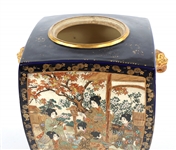 JAPANESE SATSUMA PORCELAIN SQUARE JAR