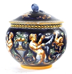 GIEN FRANCE RENAISSANCE FOND BLEU PORCELAIN PIECES