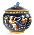 GIEN FRANCE RENAISSANCE FOND BLEU PORCELAIN PIECES