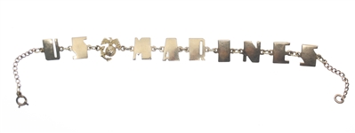 10K YELLOW GOLD UNITED STATES MARINES BRACELET