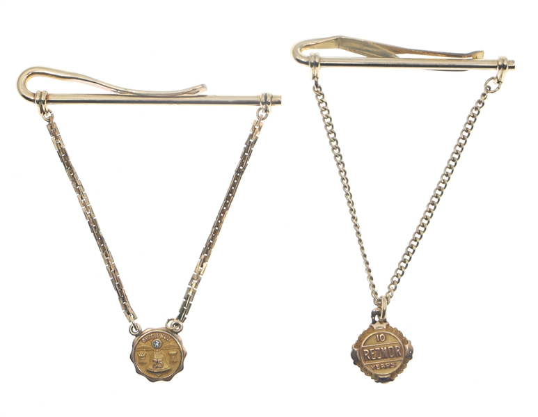 10K GOLD & GOLD FILLED EMPLOYEE SERVICE TIE CLIPS