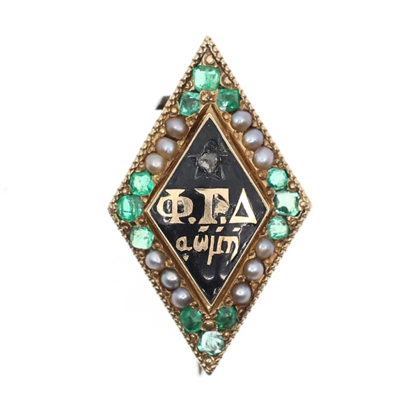 14K YELLOW GOLD PHI GAMMA DELTA FRATERNITY PIN