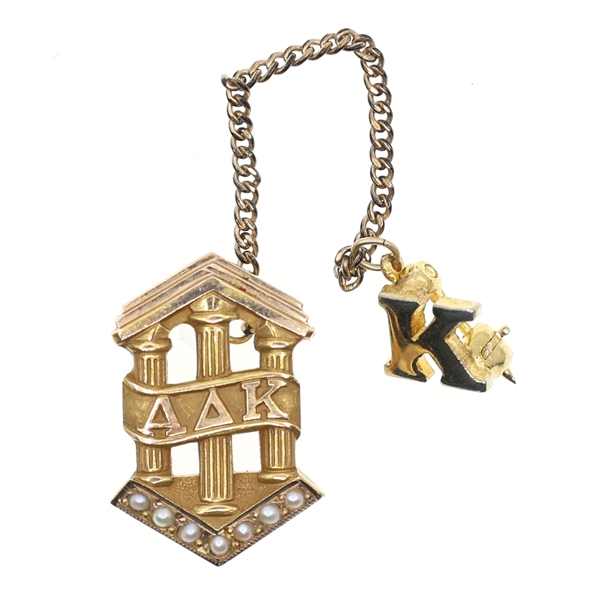 10K YELLOW GOLD ALPHA DELTA KAPPA SORORITY PIN