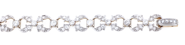 22K GOLD TWO-TONE 2.7 CTW DIAMOND BRACELET