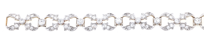 22K GOLD TWO-TONE 2.7 CTW DIAMOND BRACELET