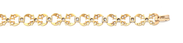 22K GOLD TWO-TONE 2.7 CTW DIAMOND BRACELET