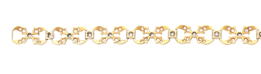 22K GOLD TWO-TONE 2.7 CTW DIAMOND BRACELET
