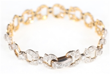 22K GOLD TWO-TONE 2.7 CTW DIAMOND BRACELET