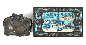 CHINESE ENAMELED & ART NOUVEAU JEWELRY TRINKET BOXES