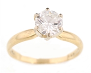 14K YELLOW GOLD 1.25 CT ROUND DIAMOND SOLITAIRE