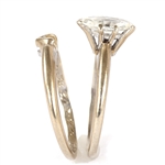14K WHITE GOLD 0.85 CT MARQUISE DIAMOND WEDDING SET