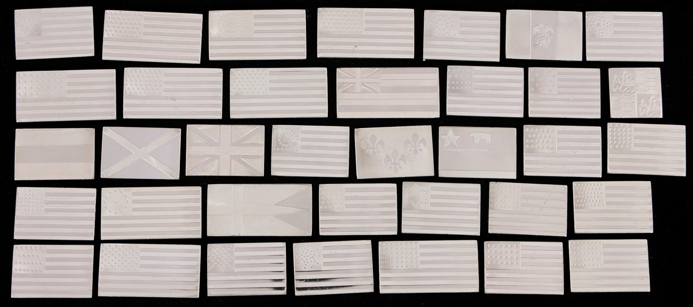 FRANKLIN MINT SILVER INGOTS GREAT FLAGS OF AMERICA