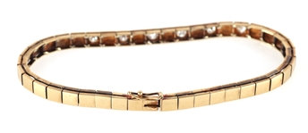 14K YELLOW GOLD DIAMOND FASHION BRACELET