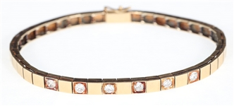 14K YELLOW GOLD DIAMOND FASHION BRACELET