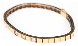 14K YELLOW GOLD DIAMOND FASHION BRACELET