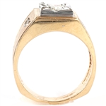 MEN'S 14K YELLOW GOLD DIAMOND COCKTAIL RING
