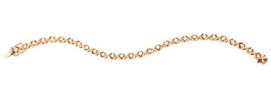14K YELLOW GOLD 1.12 CTW DIAMOND BRACELET
