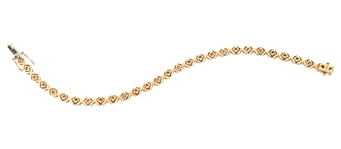 14K YELLOW GOLD 1.12 CTW DIAMOND BRACELET