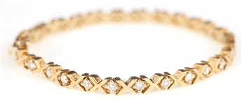 14K YELLOW GOLD 1.12 CTW DIAMOND BRACELET