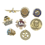 10K YELLOW GOLD ENAMEL EMPLOYEE SERVICE PINS