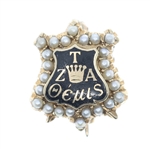 14K YELLOW GOLD ZETA TAU ALPHA SORORITY FRATERNAL PIN
