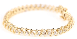 14K YELLOW GOLD 1.76 CTW DIAMOND BRACELET