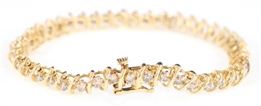 14K YELLOW GOLD 1.76 CTW DIAMOND BRACELET