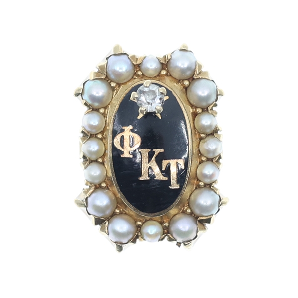 14K YELLOW GOLD PHI KAPPA TAU FRATERNITY PIN